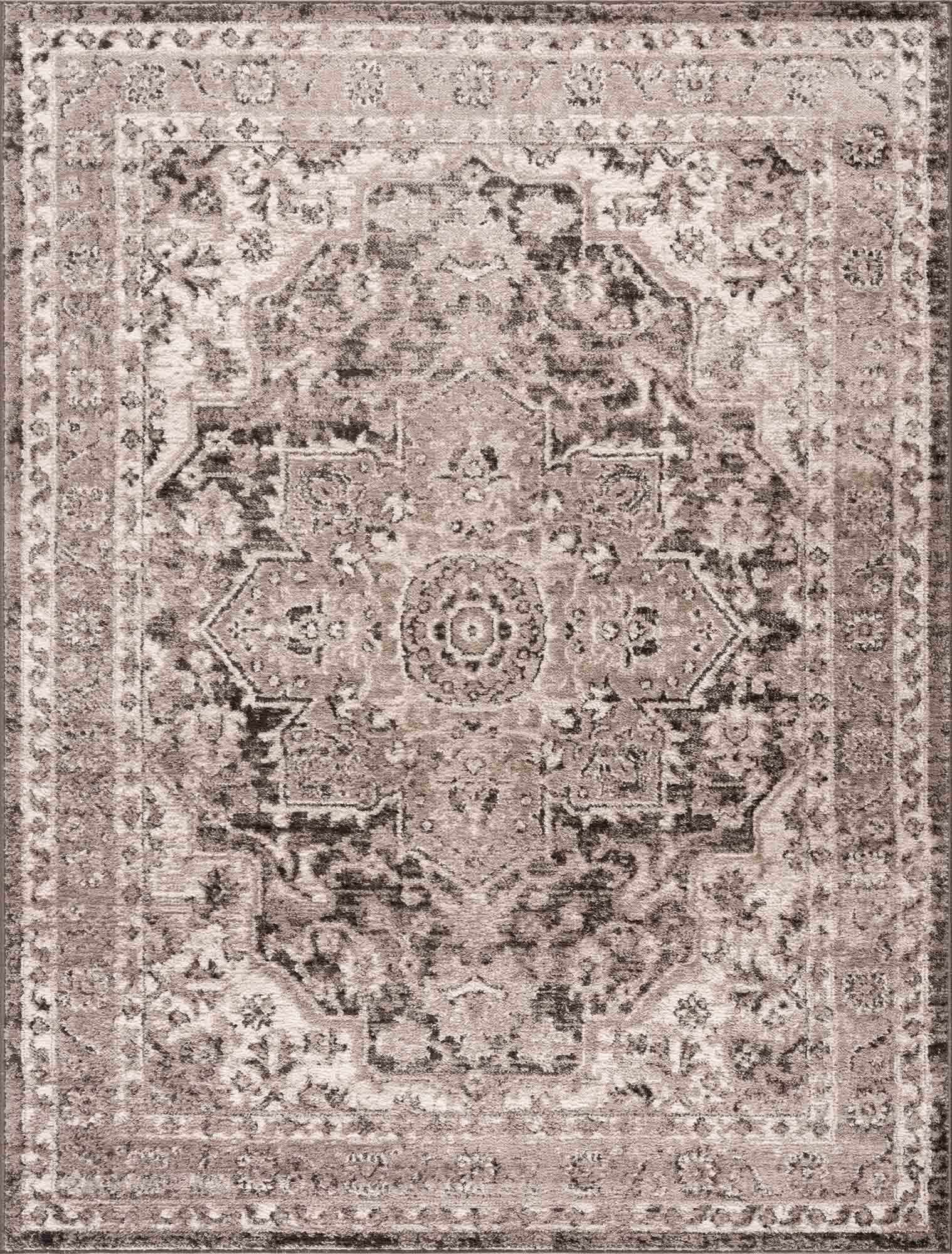 Albie Charcoal & Beige Area Rug - Clearance - Ornate Home