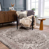 Albie Charcoal & Beige Area Rug - Clearance - Ornate Home