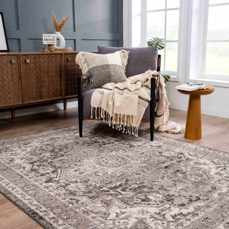 Albie Charcoal & Beige Area Rug - Clearance - Ornate Home