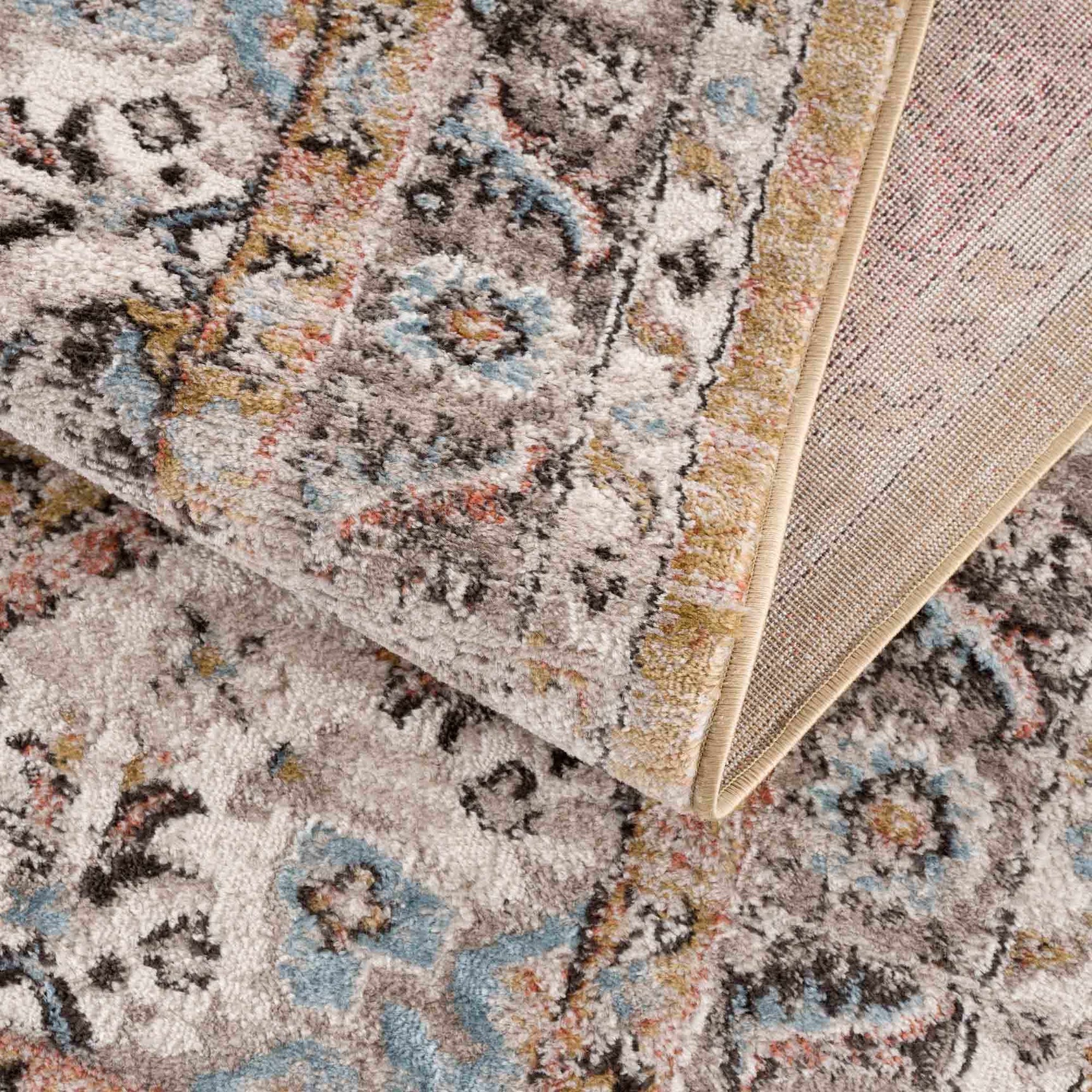 Albie Gold & Beige Area Rug - Clearance - Ornate Home