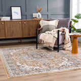 Albie Gold & Beige Area Rug - Clearance - Ornate Home