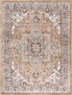 Albie Gold & Beige Area Rug - Clearance - Ornate Home