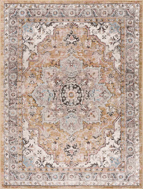 Albie Gold & Beige Area Rug - Clearance - Ornate Home