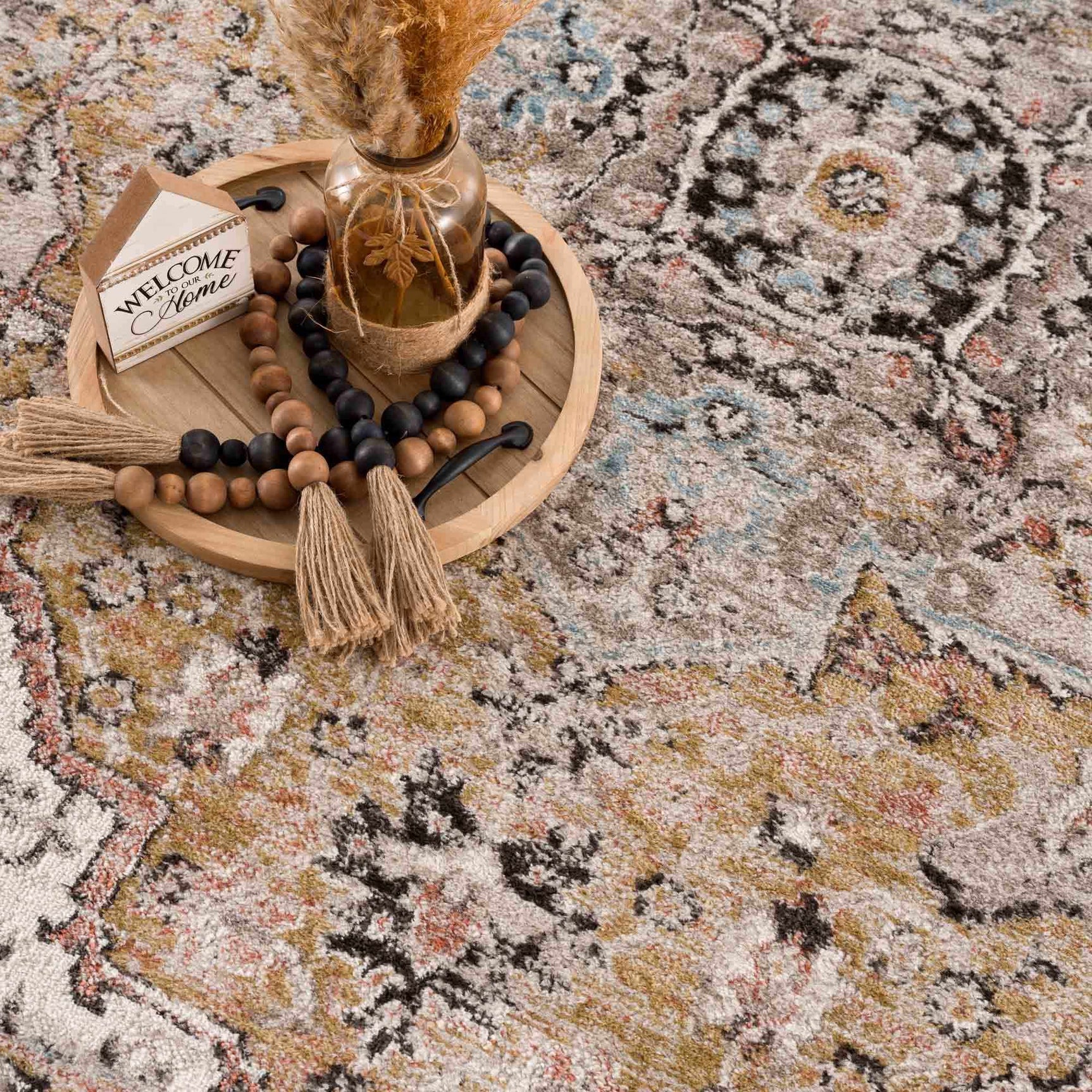 Albie Gold & Beige Area Rug - Clearance - Ornate Home