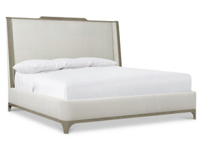 Albion Pewter/White/Cream Shelter California King Bed - Ornate Home