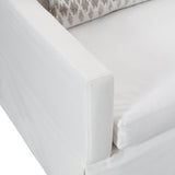 Albion White/Cream Fabric Sofa - Ornate Home