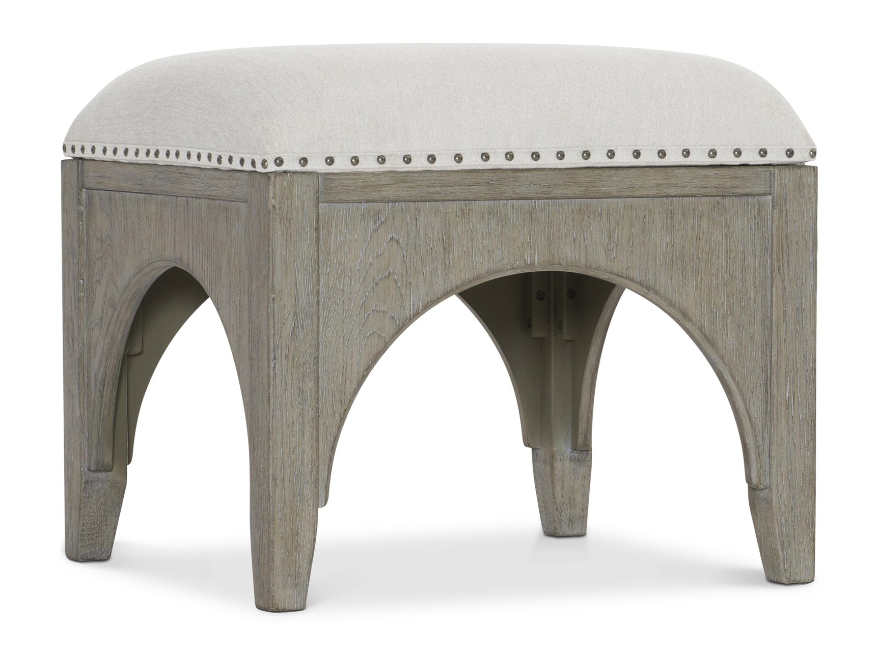 Albion White/Cream/Pewter Bench - Ornate Home