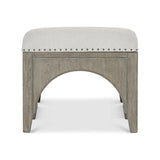 Albion White/Cream/Pewter Bench - Ornate Home
