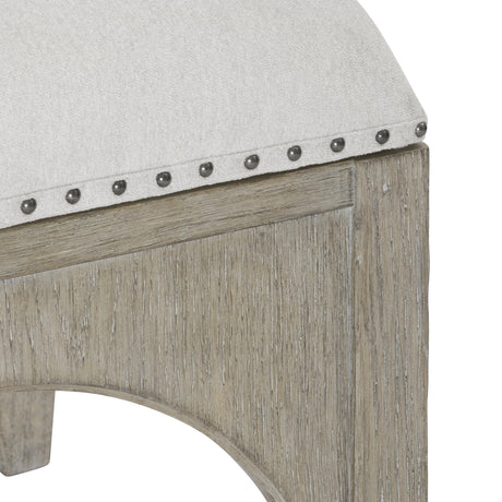 Albion White/Cream/Pewter Bench - Ornate Home