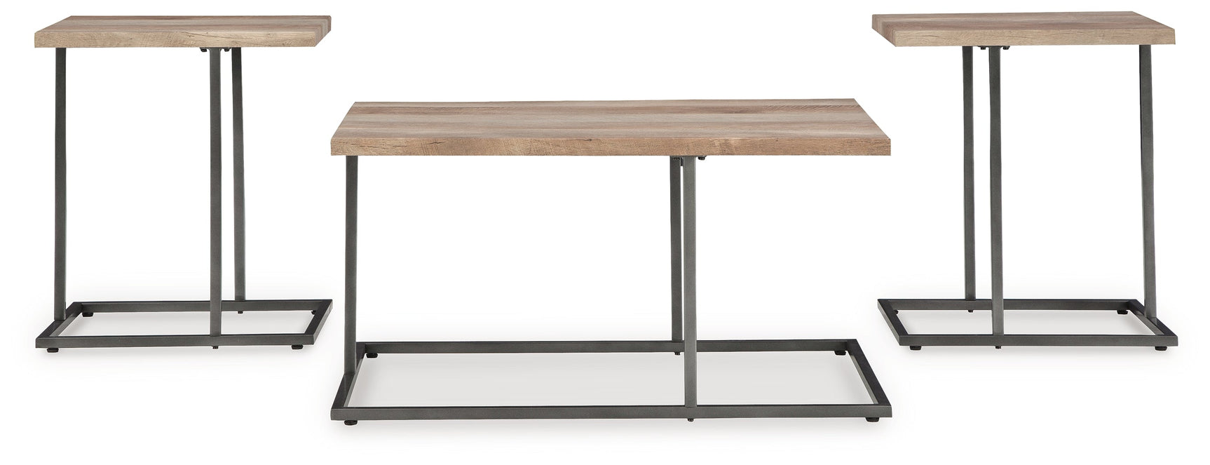 Albreane Grayish Brown/Black Occasional Table Set (Set of 3) (Online Special Price) - Ornate Home