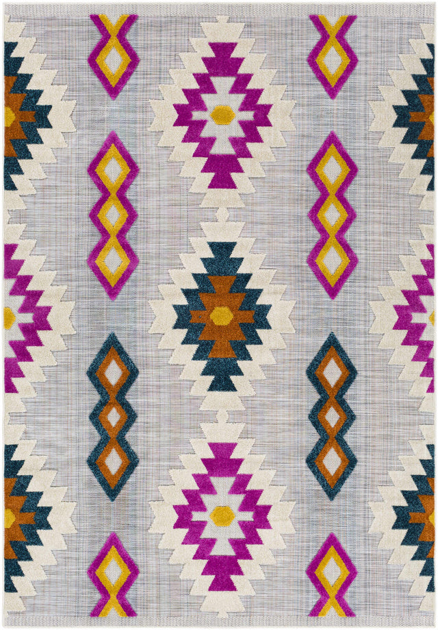 Alburg Southwestern Magenta Outdoor Carpet - Clearance - Ornate Home