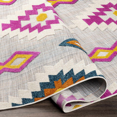 Alburg Southwestern Magenta Outdoor Carpet - Clearance - Ornate Home
