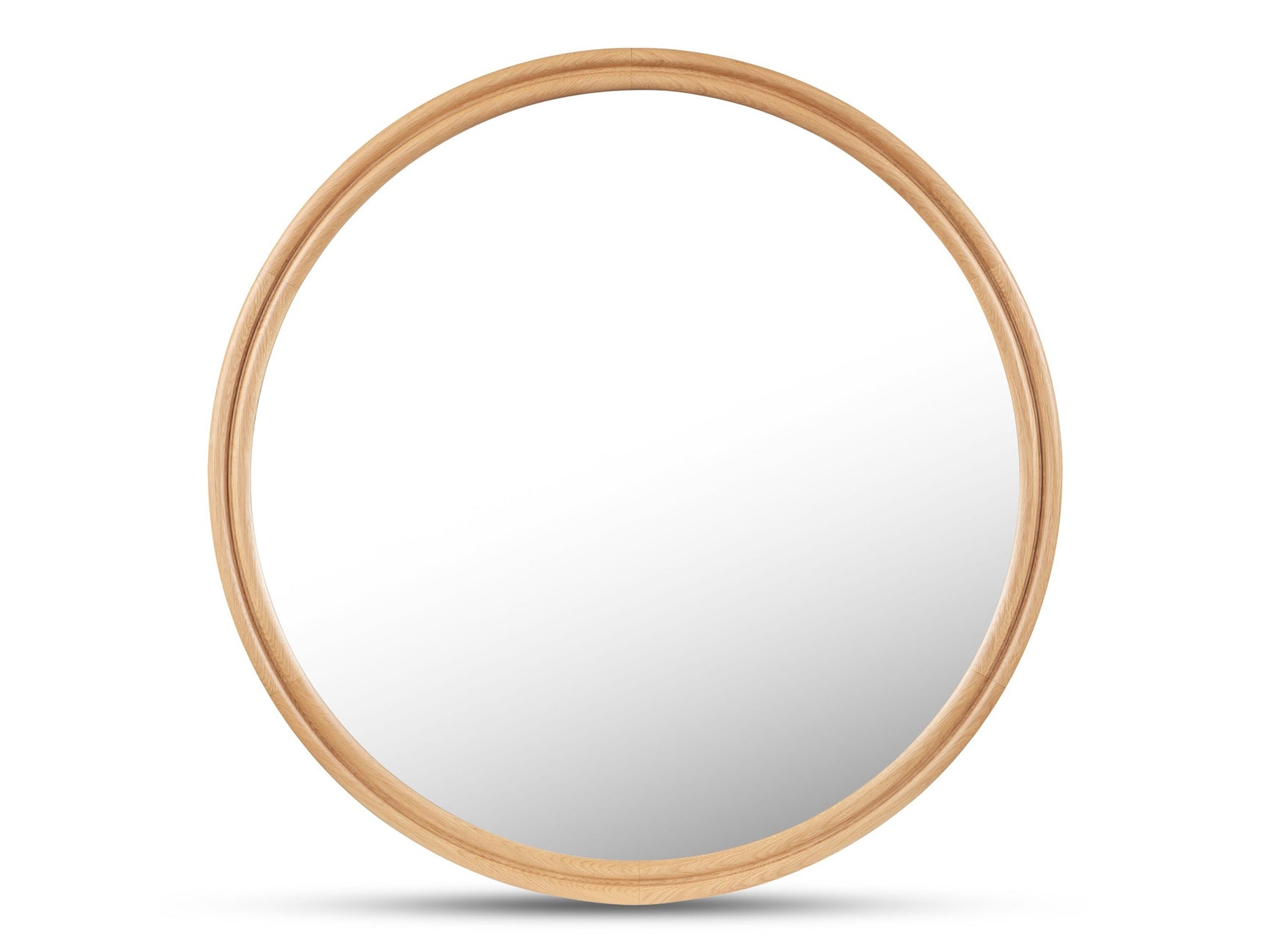 Alcott Oak Large Round Mirror - Ornate Home