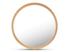 Alcott Oak Large Round Mirror - Ornate Home