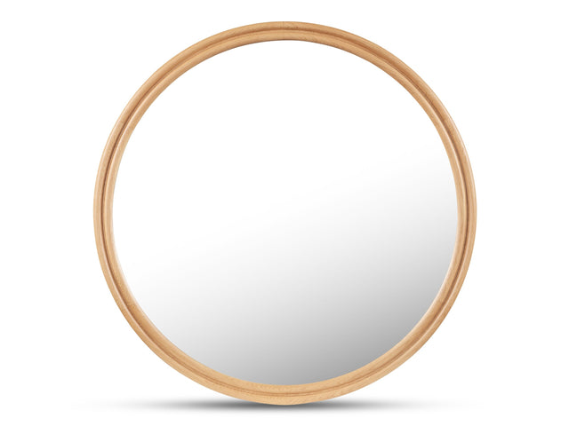 Alcott Oak Large Round Mirror - Ornate Home
