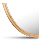 Alcott Oak Large Round Mirror - Ornate Home