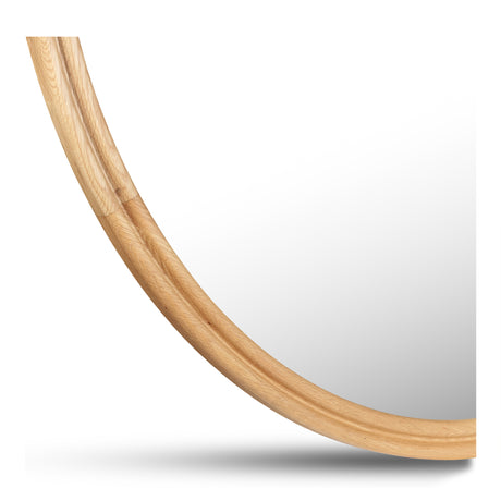 Alcott Oak Large Round Mirror - Ornate Home