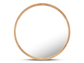 Alcott Oak Round Small Mirror - Ornate Home