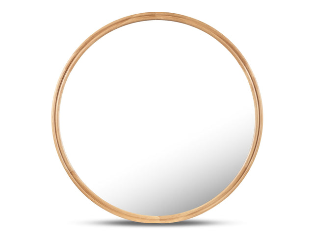 Alcott Oak Round Small Mirror - Ornate Home