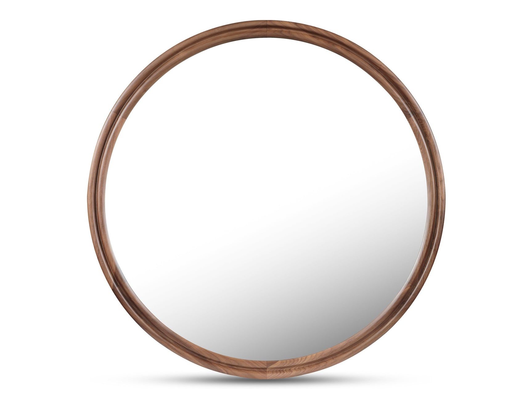 Alcott Walnut Large Round Mirror - Ornate Home