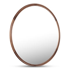 Alcott Walnut Small Round Mirror - Ornate Home
