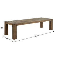 Aldan Reclaimed Oak Dining Table - Ornate Home