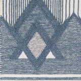 Aldbourne Blue Tassel Flatweave Wool Rug - Clearance - Ornate Home