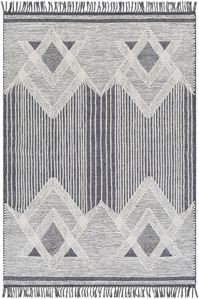 Aldbourne Gray Tassel Flatweave Wool Rug - Clearance - Ornate Home