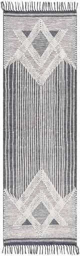 Aldbourne Gray Tassel Flatweave Wool Rug - Clearance - Ornate Home