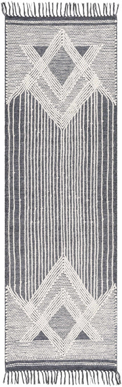 Aldbourne Gray Tassel Flatweave Wool Rug - Clearance - Ornate Home