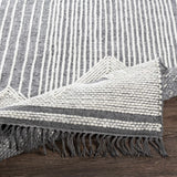 Aldbourne Gray Tassel Flatweave Wool Rug - Clearance - Ornate Home