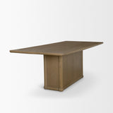 Alden Brown Rectangular Pedestal Dining Table - Ornate Home