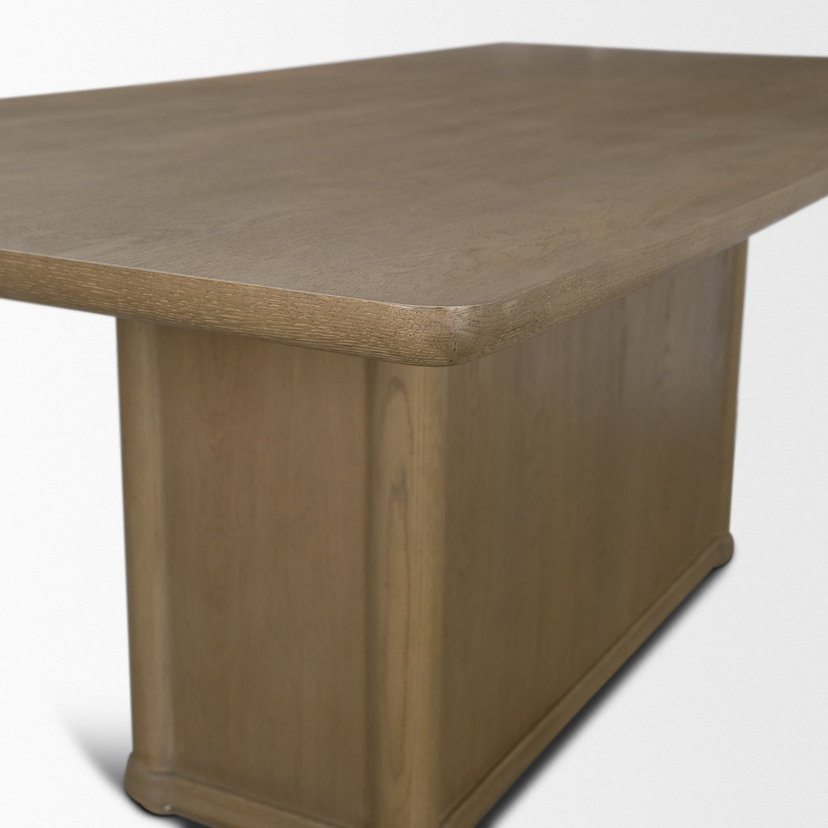 Alden Brown Rectangular Pedestal Dining Table - Ornate Home