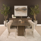 Alden Brown Rectangular Pedestal Dining Table - Ornate Home