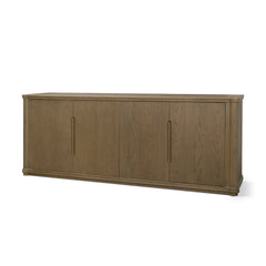 Alden Medium Brown Wood 4-Door Closed Sideboard - Ornate Home
