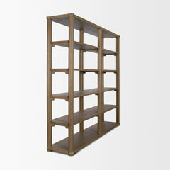 Alden Medium Brown Wood Open Shelving Unit - Ornate Home