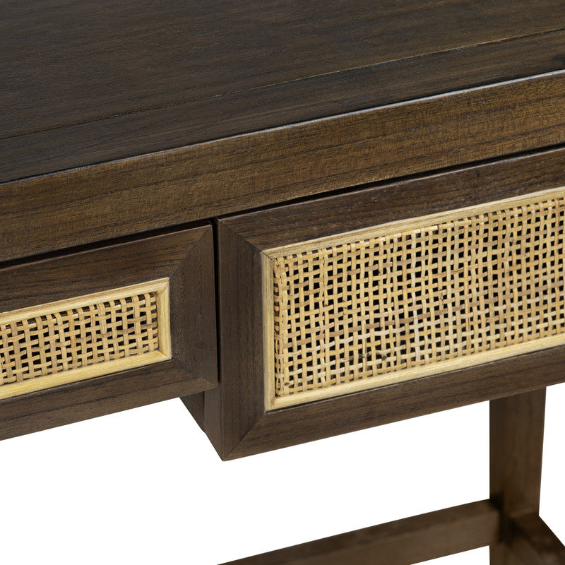 Alder Brown Writing Desk - Ornate Home