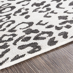 Alderbury White Leopard Print Outdoor Rug - Ornate Home