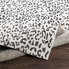 Alderbury White Leopard Print Outdoor Rug - Ornate Home