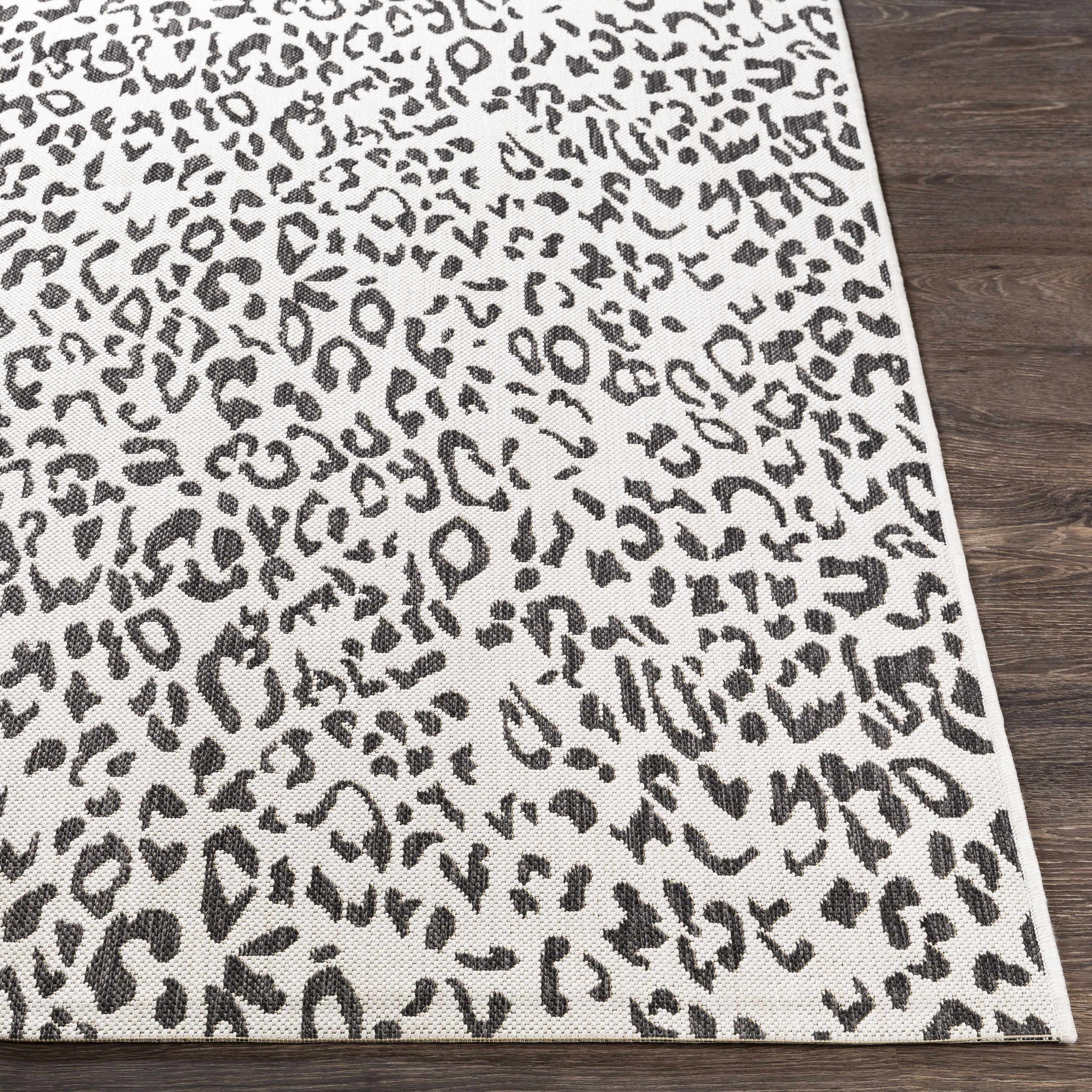 Alderbury White Leopard Print Outdoor Rug - Ornate Home