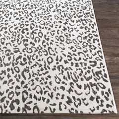 Alderbury White Leopard Print Outdoor Rug - Ornate Home