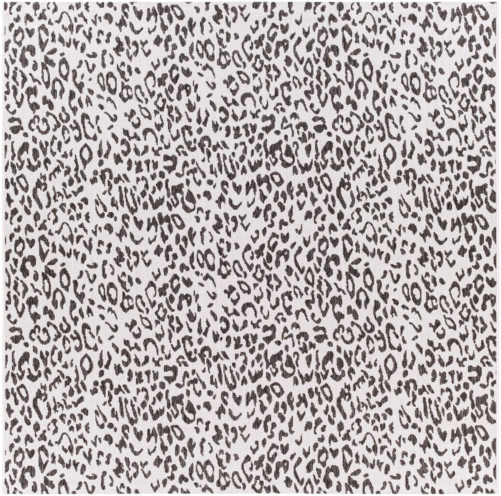 Alderbury White Leopard Print Outdoor Rug - Ornate Home