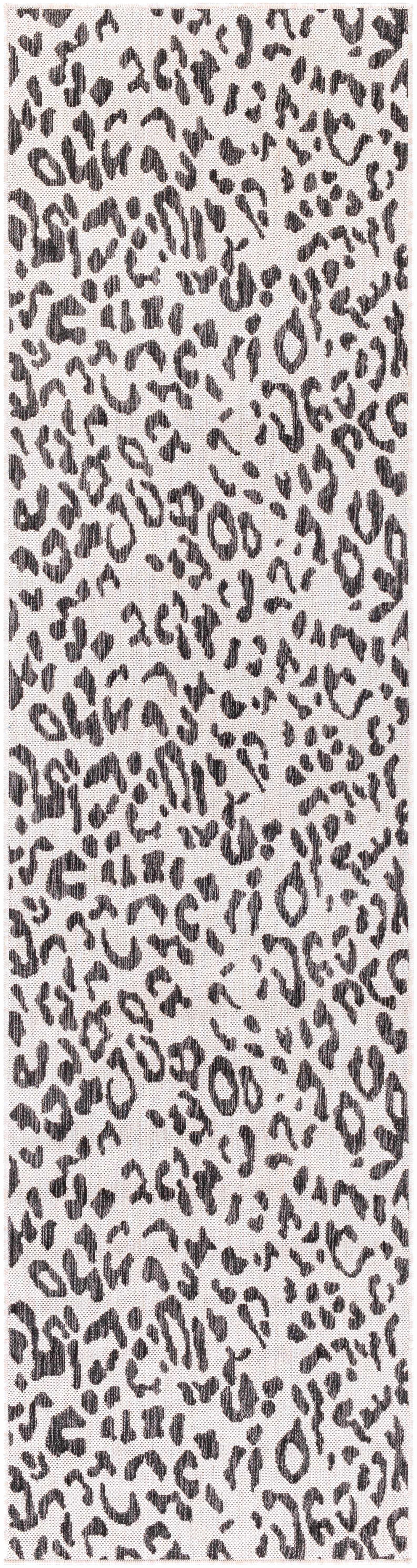 Alderbury White Leopard Print Outdoor Rug - Ornate Home