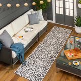 Alderbury White Leopard Print Outdoor Rug - Ornate Home