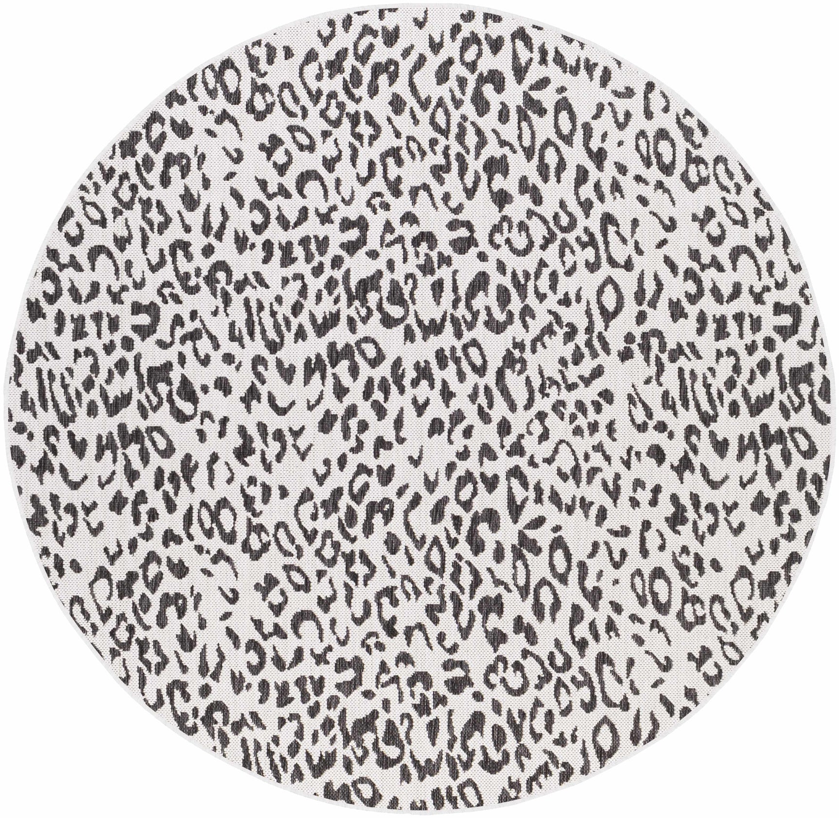 Alderbury White Leopard Print Outdoor Rug - Ornate Home