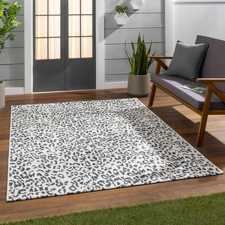 Alderbury White Leopard Print Rug - Ornate Home