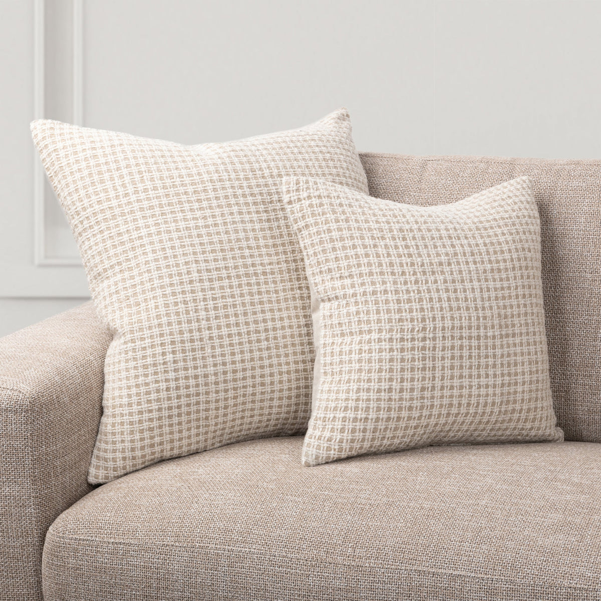 Alderton Natural 18"x18" Throw Pillow (Set of 2)
