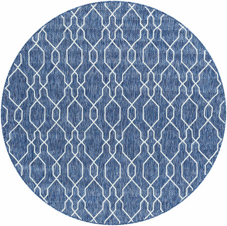 Aldford Denim Blue Trellis Outdoor Carpet - Ornate Home