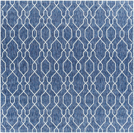 Aldford Denim Blue Trellis Outdoor Carpet - Ornate Home
