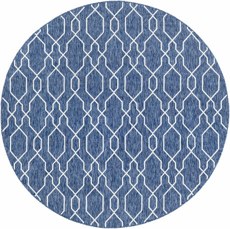 Aldford Denim Blue Trellis Outdoor Carpet - Ornate Home